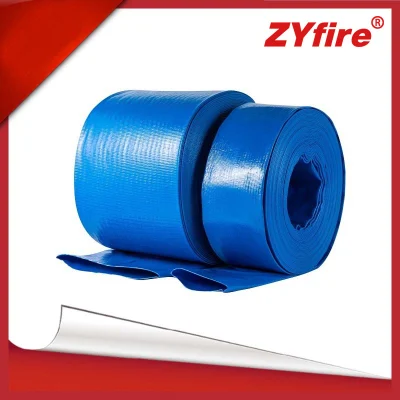 Manguera de descarga Layflat de riego de granja de PVC de 12 pulgadas de diámetro grande azul Zyfire