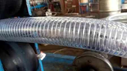Manguera de tubo de combustible de agua reforzada con alambre de acero en espiral de resorte de PVC Flexible Industrial para transporte de descarga de succión de polvo de aceite de agua
